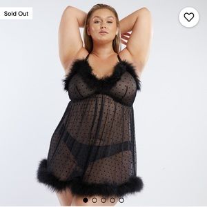 Savage X Fenty Flock Dot Babydoll Size 2XL/3XL